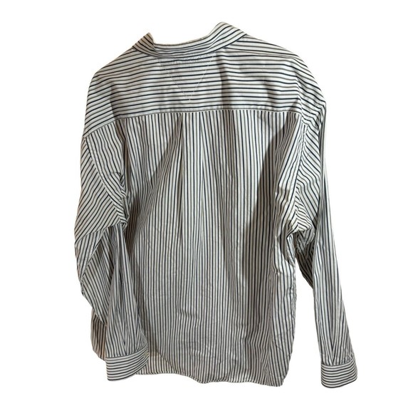 Tommy Hilfiger Shirt Mens XX-LARGE Blue Striped Cotton Long Sleeve Button Down - Picture 5 of 11